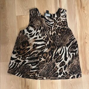 Frank Lyman Design Animal Print Sleeveless Blouse